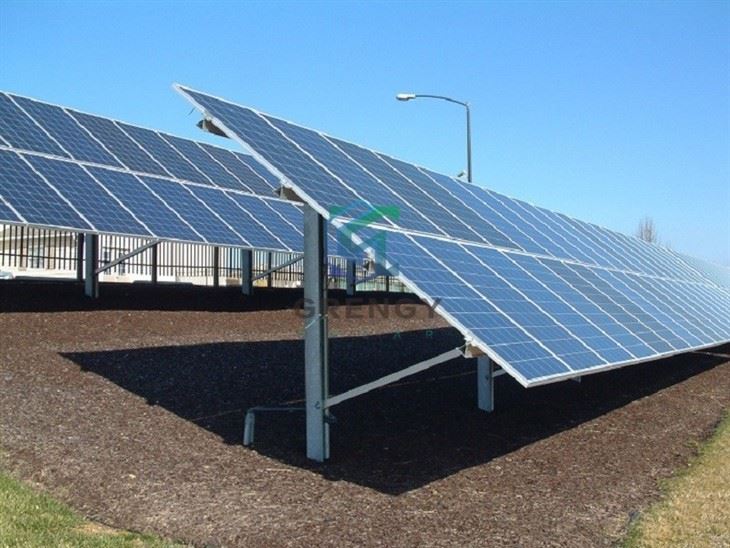 single pole ramming ground system