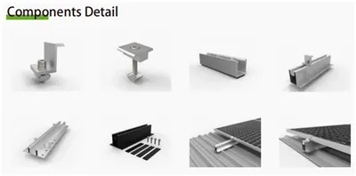 Trapezoidal Metal Roof Mounting Solar Mini Rail With EPDM